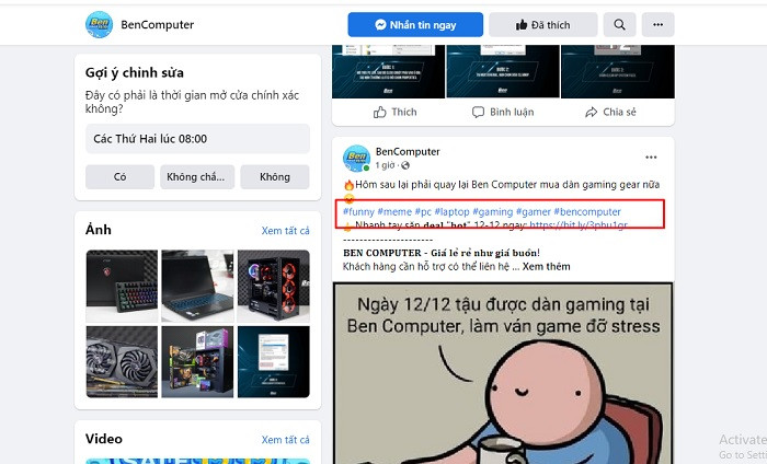 Kết quả tìm kiếm trên Facebook khi nhấp vào một hashtag cụ thể, nhóm các bài đăng cùng chủ đề.