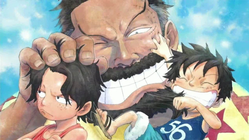 Khoảnh khắc Luffy nhỏ vui vẻ.
