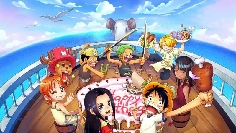 Khoảnh khắc vui vẻ của băng Mũ Rơm.