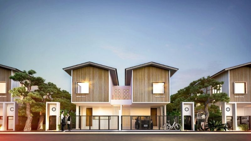 Không gian nội thất nhà Nhật Bản với chiếu tatami và bàn trà thấp