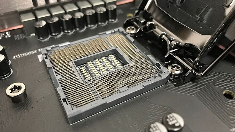 Khu vực Socket trên mainboard nơi gắn bộ xử lý CPU