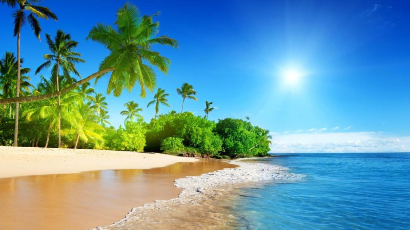 Khung cảnh tươi sáng của **ảnh biển** ngày nắng