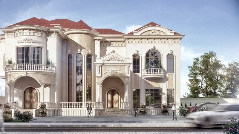 Kiến trúc nhà cổ điển với các cửa sổ mái ấn tượng