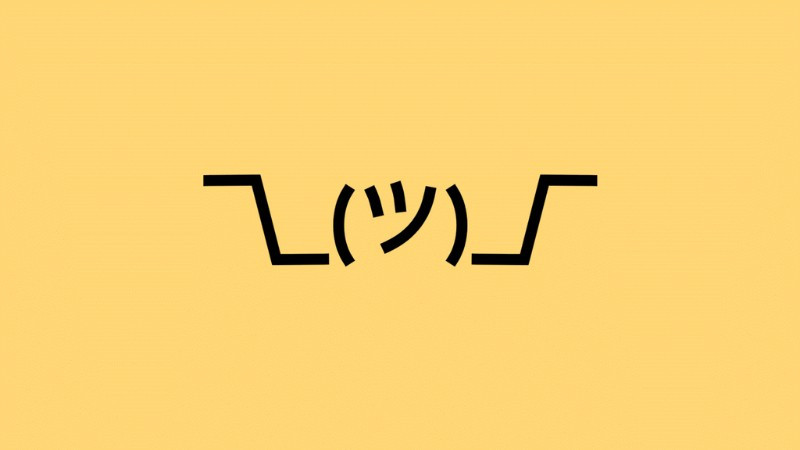Ký hiệu IDK Text Face phổ biến: ¯\_(ツ)_/¯ (Shrug Text Face)