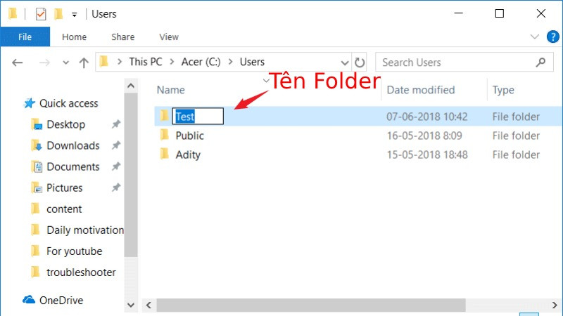 Liệt kê các folder và file trong một thư mục trên máy tính