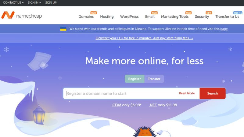 Logo của Namecheap, đơn vị cung cấp dịch vụ tên miền, hosting và chứng chỉ SSL giá rẻ nhưng uy tín