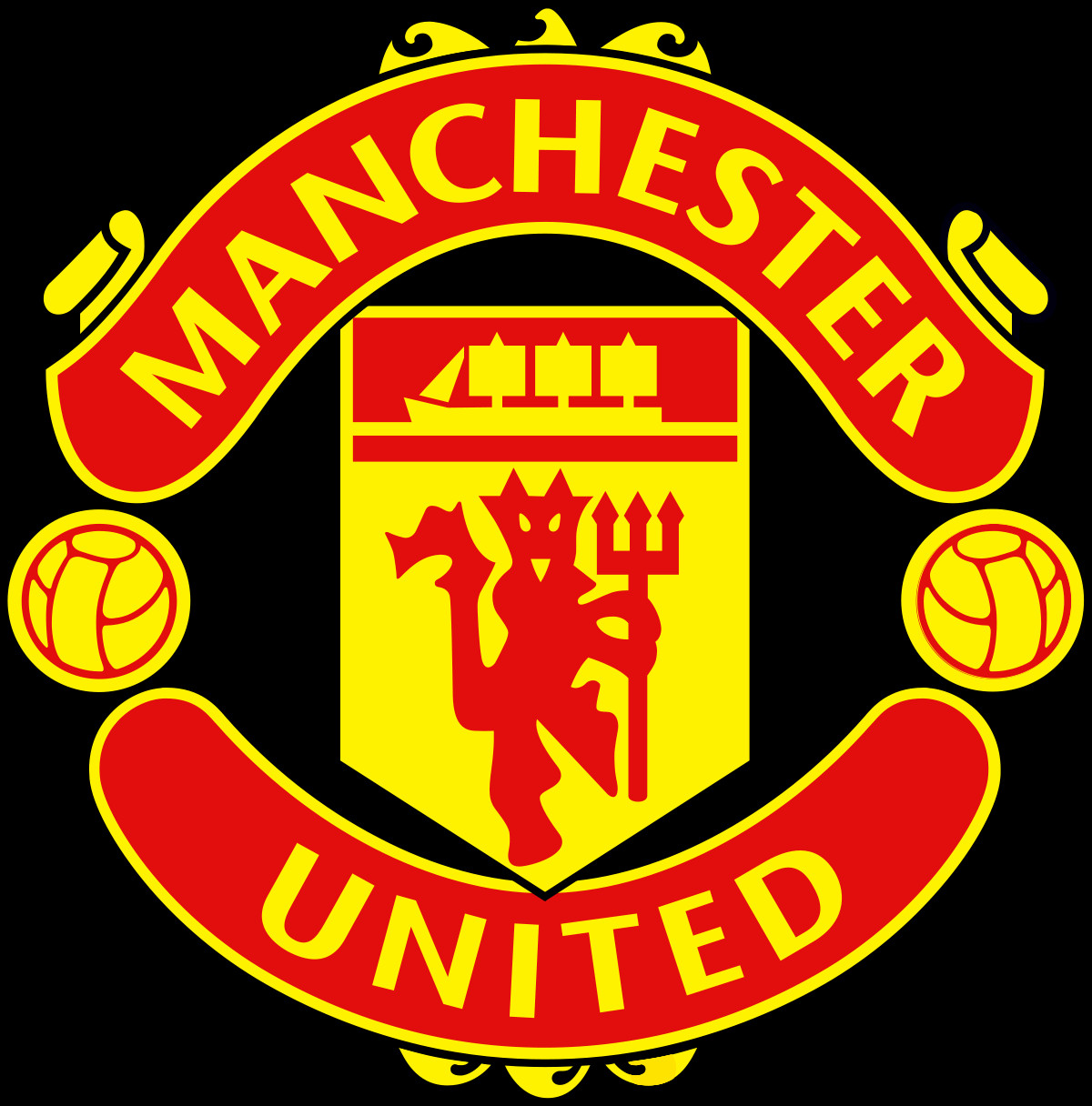 Logo Manchester United trên nền trắng