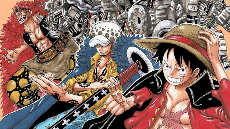 Luffy và đồng đội cùng nhìn về phía trước.