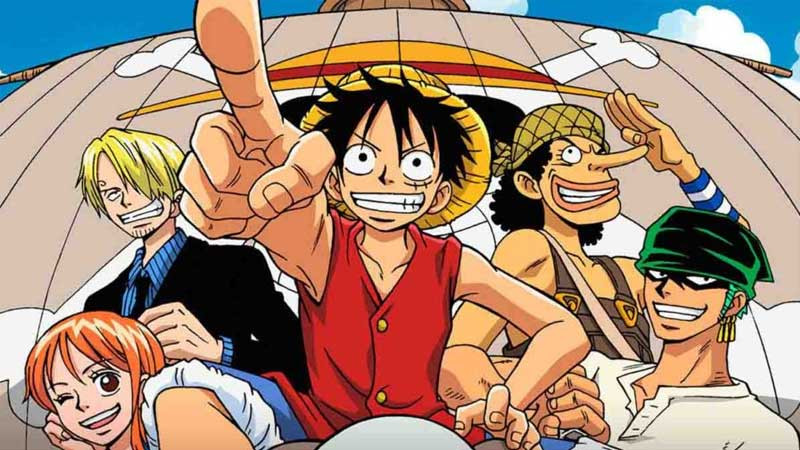 Luffy và đồng đội trong một cảnh thư giãn.
