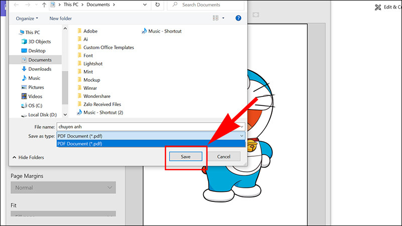 Lưu file ảnh PNG dưới định dạng PDF bằng tính năng Print to PDF của Windows