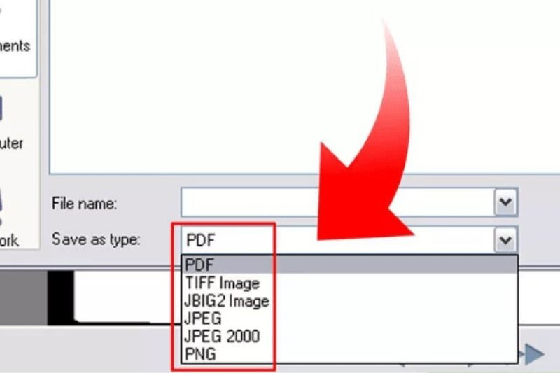 Lưu tài liệu đã Scan với định dạng phù hợp như PDF hoặc JPG cho mục đích sử dụng sau này
