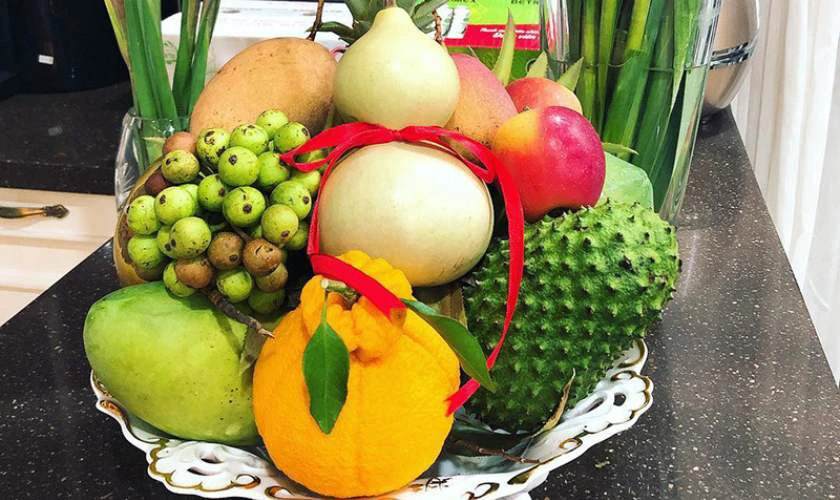 Mâm ngũ quả ngày Tết miền Trung giản dị nhưng đủ đầy