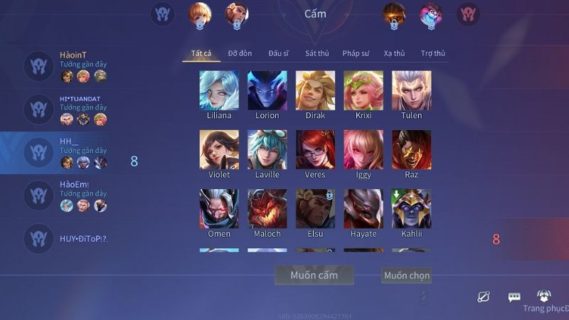 Màn hình chọn và cấm tướng trong Liên Minh Huyền Thoại, yếu tố quan trọng khi lên kế hoạch camp