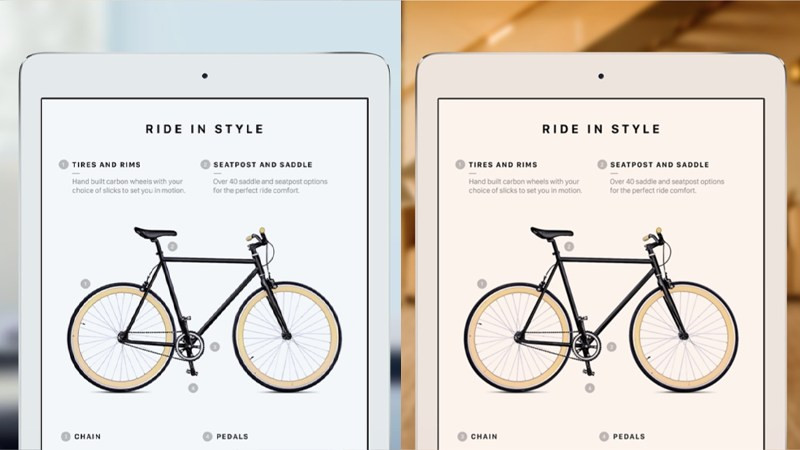 Màn hình hiển thị rõ nét và trung thực, minh họa kết quả khi True Tone hoạt động