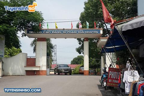 Mặt tiền tòa nhà chính Trường Cao đẳng Sư phạm Thái Nguyên