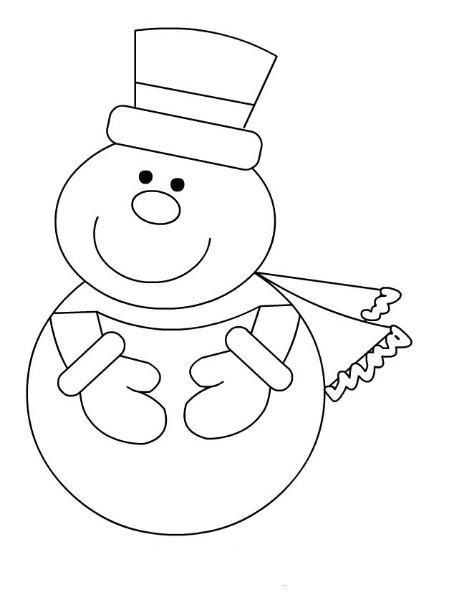 Mẫu tranh tô màu người tuyết đơn giản phù hợp bé mới tập