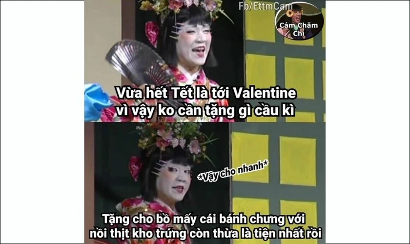 Meme Valentine vui nhộn chia sẻ trên mạng xã hội
