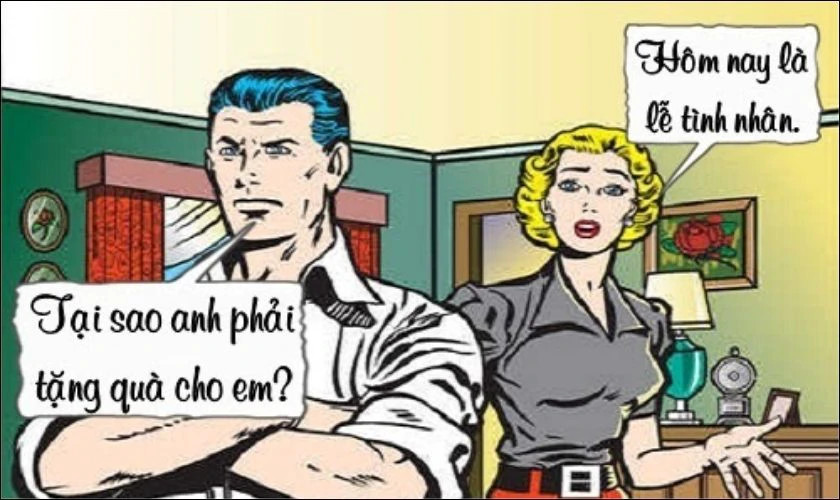 Meme vui nhộn về việc đòi quà ngày lễ Tình Nhân