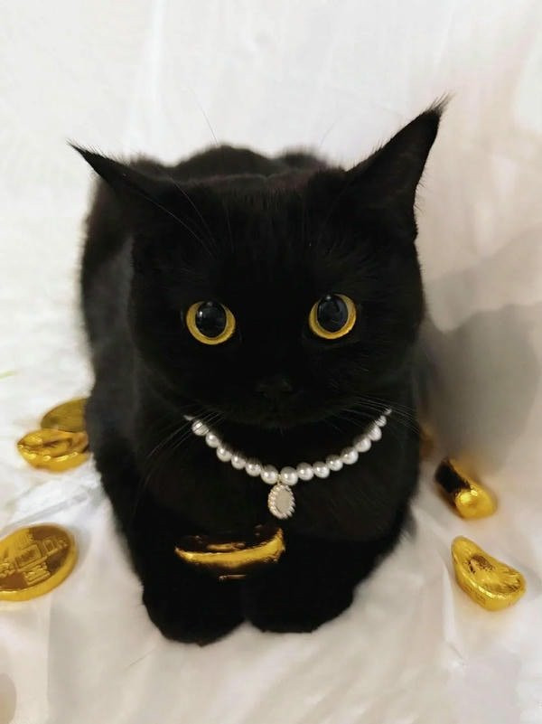 Mèo đen ẩn mình trong bóng tối