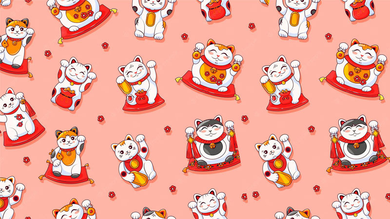 Mèo thần tài vẫy cả hai tay, biểu tượng của sự may mắn nhân đôi