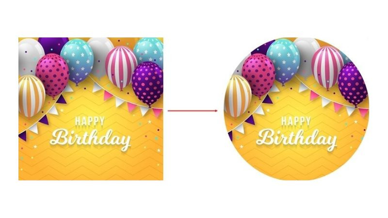 Minh họa ảnh đại diện Youtube hiển thị dạng hình tròn