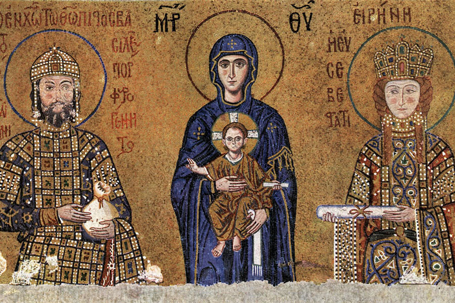 Minh họa các hình thức nghệ thuật tiêu biểu thời kỳ giữa Nghệ thuật Byzantine