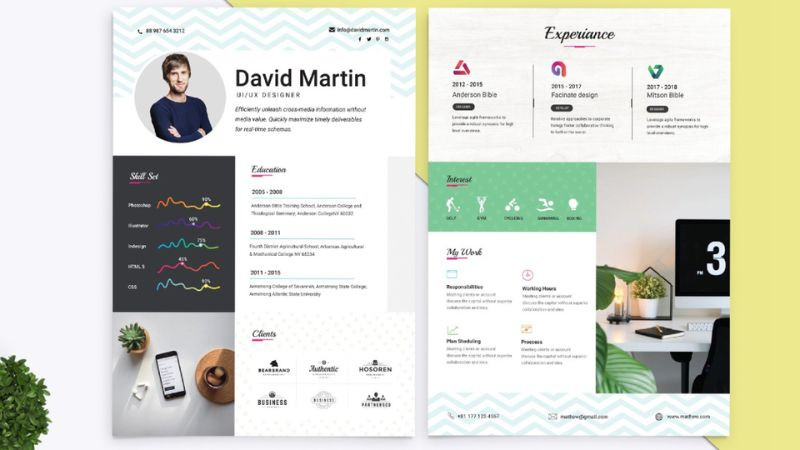 Minh họa cấu trúc bảng thông tin trong Profile cá nhân, giúp trình bày dữ liệu rõ ràng.