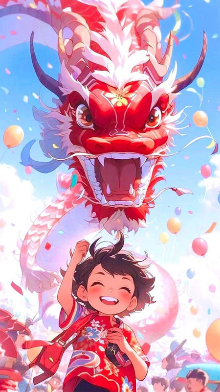 Minh họa đầu rồng vàng ấn tượng cho ngày Tết