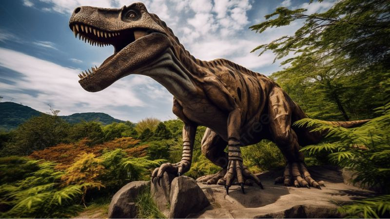Minh họa kích thước khổng lồ của khủng long T-Rex