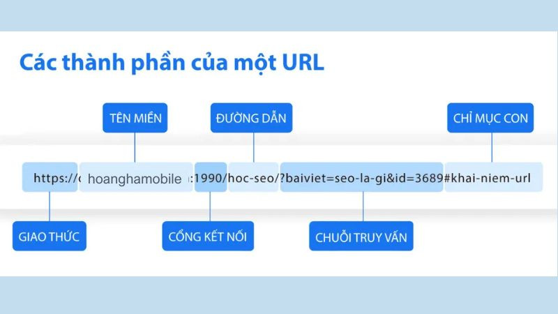 Minh họa thành phần Phân mảnh (Fragment) trong URL sử dụng dấu thăng #