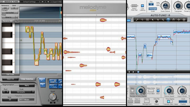 Minh họa tính năng gợi ý độ cao của nốt trong phần mềm Auto-Tune.