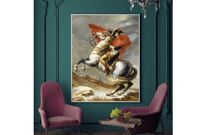 Minh họa vị trí treo bức tranh Napoleon cưỡi ngựa trong không gian nội thất, gợi ý cho việc trang trí.