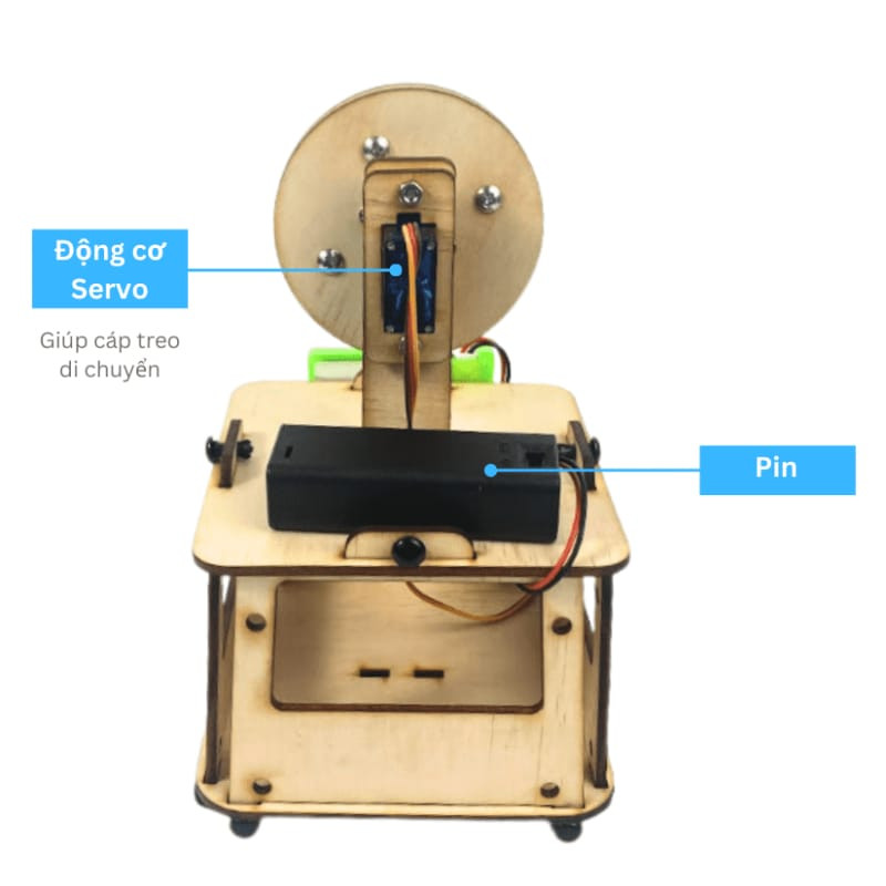 Mô hình cáp treo vận chuyển đơn giản, sản phẩm STEM về cơ học