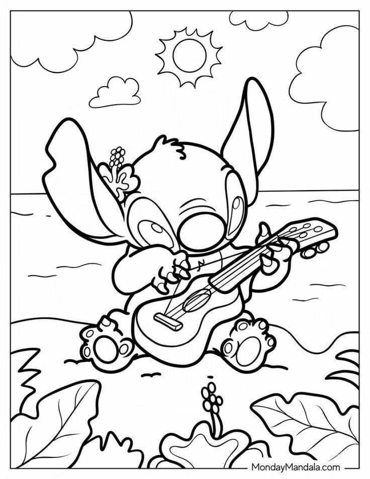 Một em bé đang tập trung tô màu nhân vật Squirtle