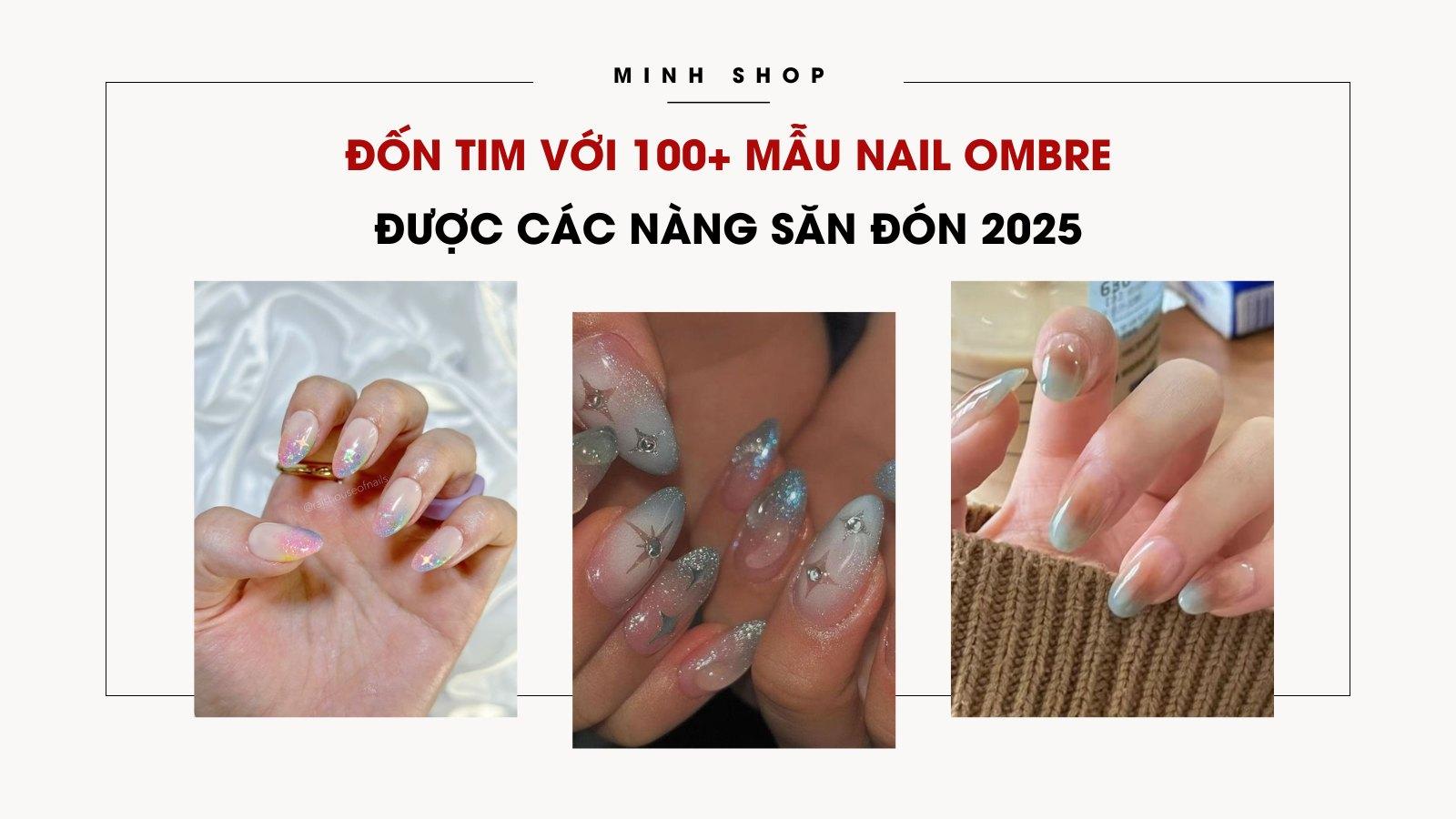 Hình ảnh cận cảnh kỹ thuật chuyển màu nail ombre tinh tế với sự pha trộn mượt mà.