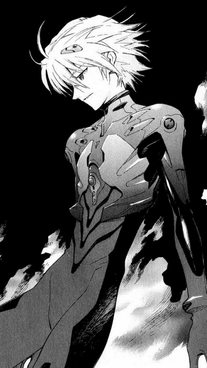 Nam anime đen trắng với nét mặt bí ẩn