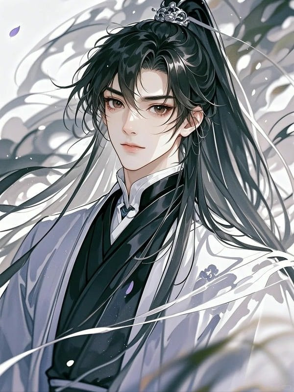 Nam nhân vật anime cổ trang với phong thái uy nghiêm, tay cầm kiếm