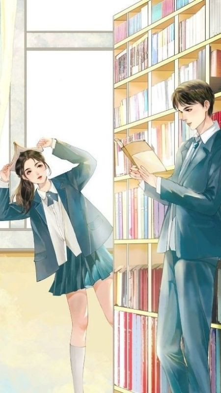 Nét tinh nghịch của cô nàng trong thư viện của trường qua ảnh cặp đôi