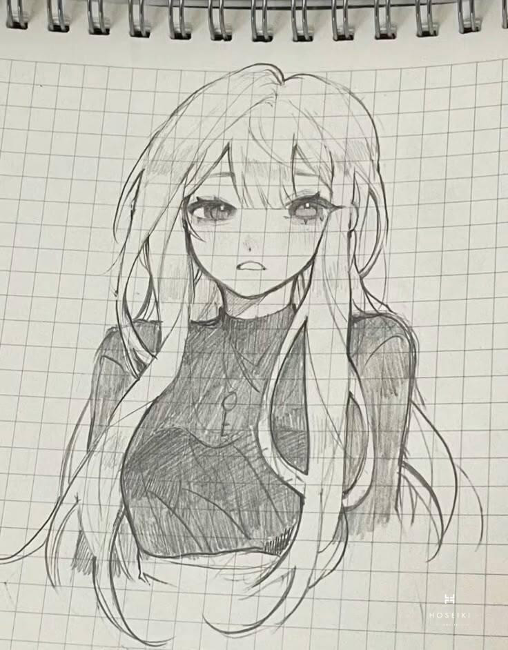 Khám Phá Nghệ Thuật Vẽ Tranh Anime Nữ Tuyệt Đẹp Nét vẽ đơn giản, phù hợp cho người mới bắt đầu học vẽ tranh anime nữ