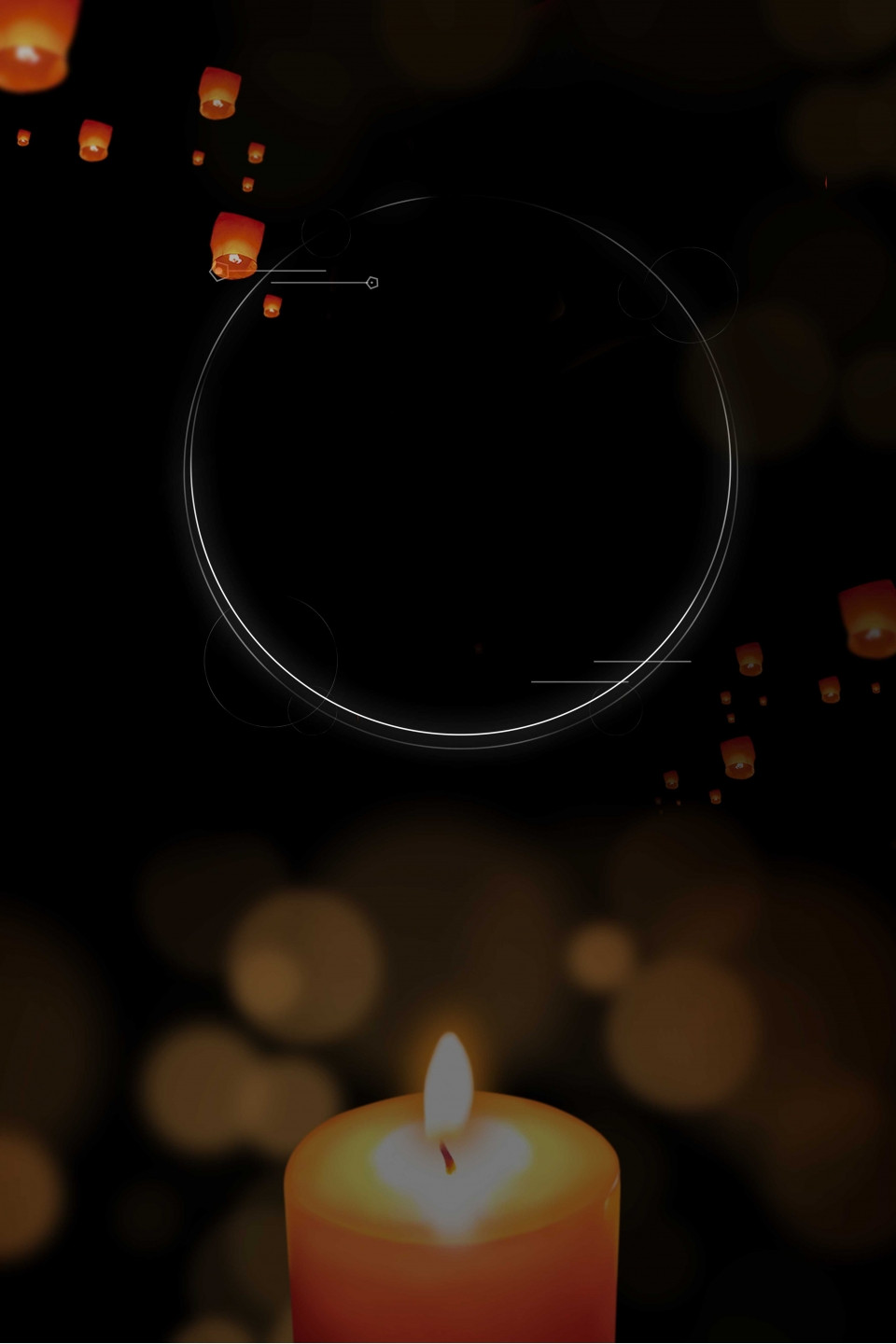 Ngọn nến đang cháy sáng biểu tượng cho lời cầu nguyện bình an