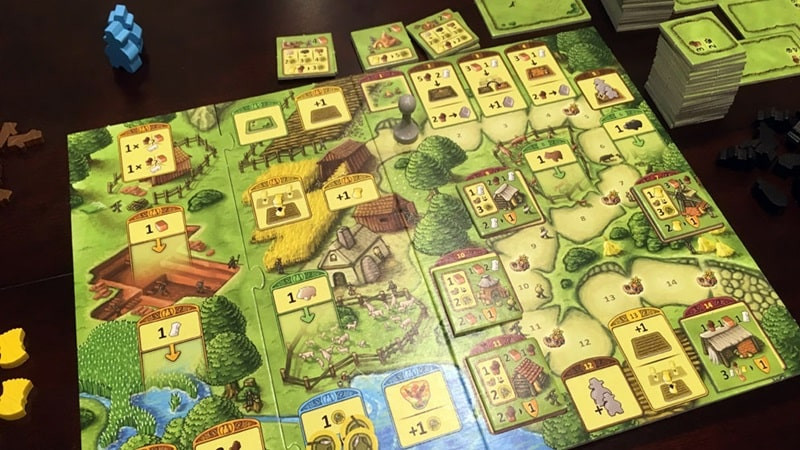 Người chơi đặt các quân cờ &quot;công nhân&quot; để thực hiện hành động trên bàn board game
