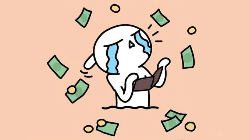 Người trẻ biểu cảm sốc khi nhìn thấy số dư tài khoản 0 đồng