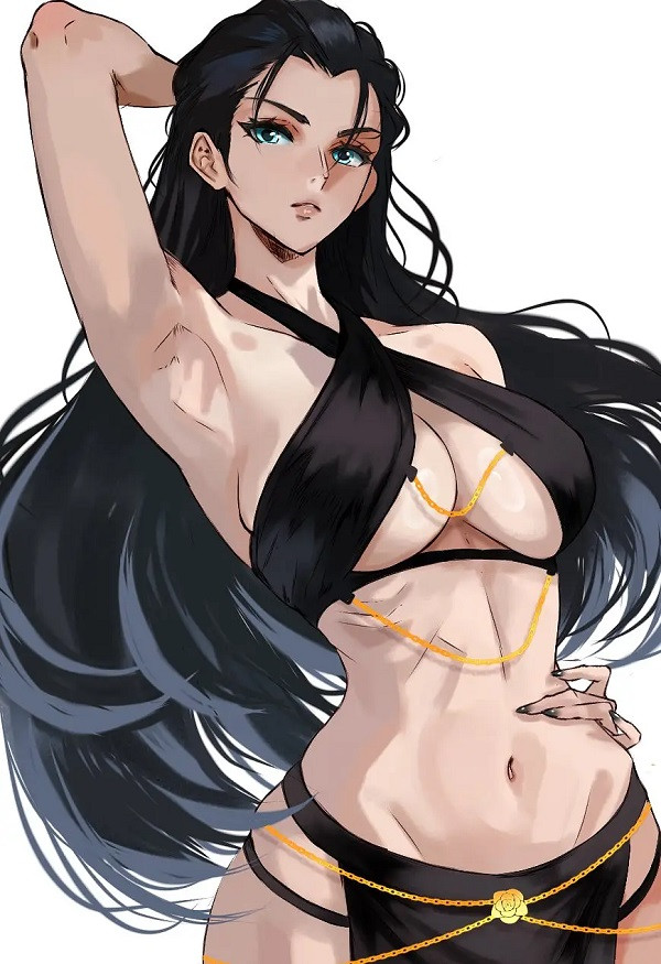 Nico Robin sexy tạo dáng bên khung cảnh biển