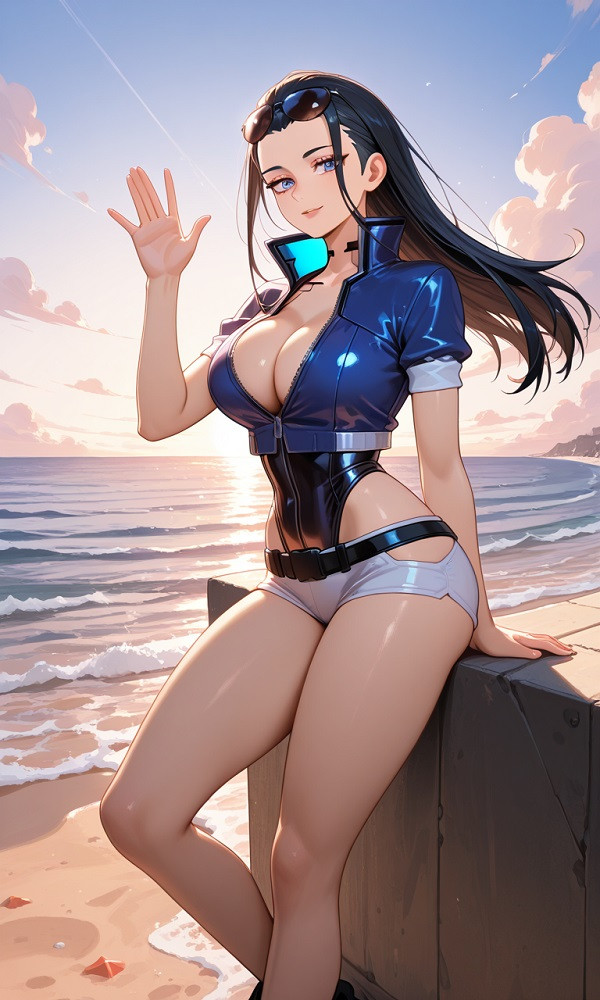 Nico Robin sexy với chiếc quạt giấy nữ tính