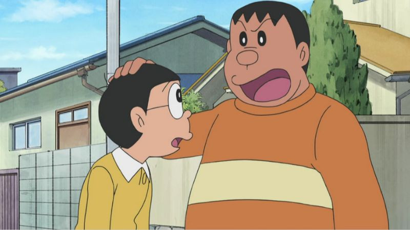nobita ăn năn khi bị phạt