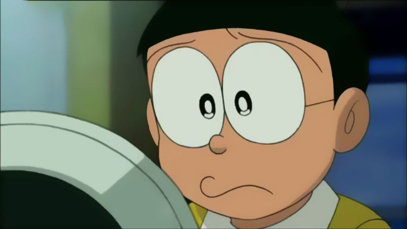 nobita buồn nhìn xa xăm
