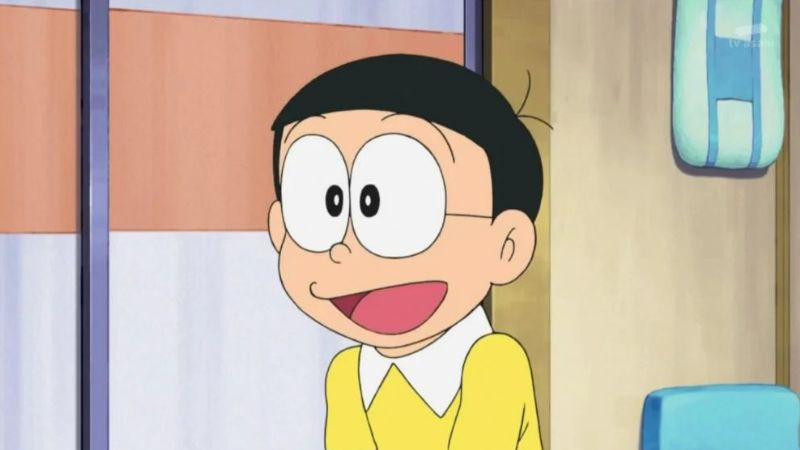nobita dễ thương đang mơ mộng