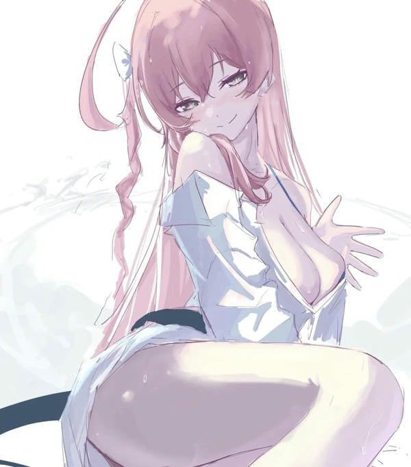 Nữ nhân vật anime dựa vào cây