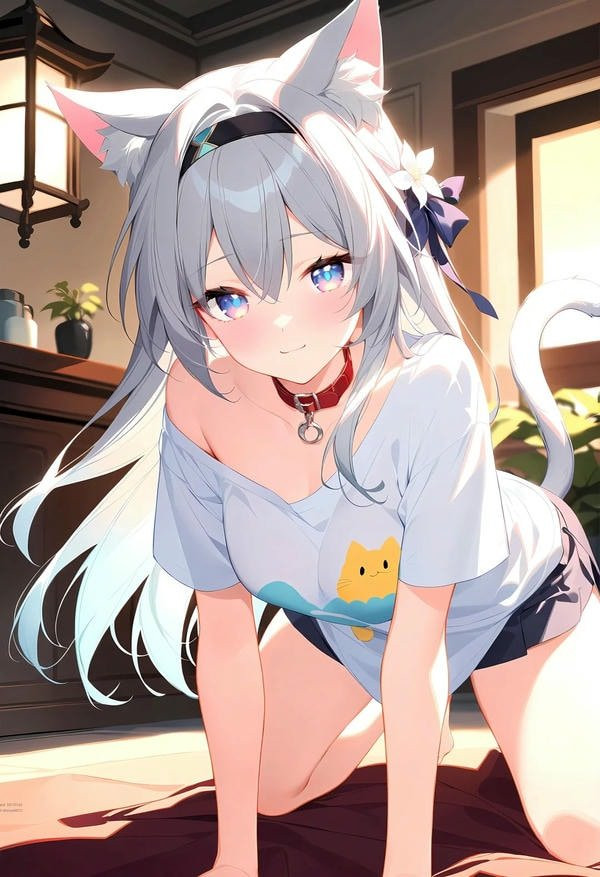 Nữ nhân vật anime nhìn về phía chân trời