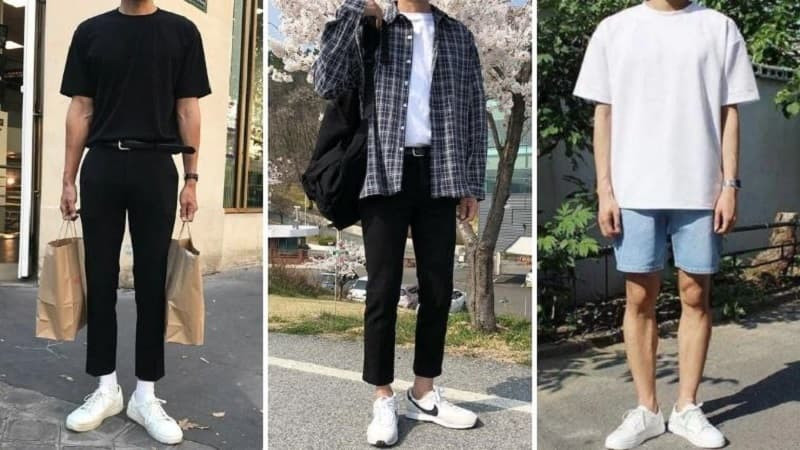 Outfit đường phố nam cá tính cùng áo phông in hình và quần jeans bụi bặm